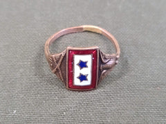Vintage WWI Blue Star Son In Service Sweetheart Ring 1917