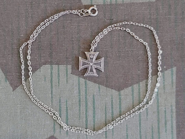 Vintage WWI German 1914 Iron Cross Necklace
