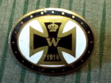 Vintage WWI German Sweetheart Enamel Brooch Pin w/ Iron Cross