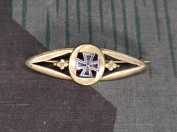 Vintage WWI German Sweetheart Iron Cross Pin Brooch