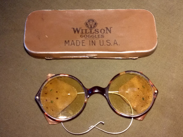 Vintage WWI or WWII Willson Goggles Sunglasses