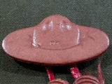 Leather US Hat with Trumpets Pin