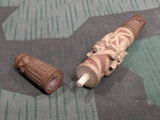 Edelweiss Carved Wood Needle Holder