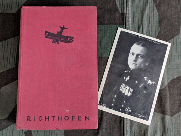 Von Richthofen Der Rote Kampflieger 1933 Book (Göring forward) & Postcard