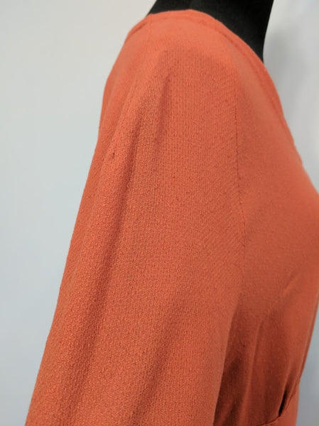 Orange Peplum Dress <br> (B-43" W-36" H-44")
