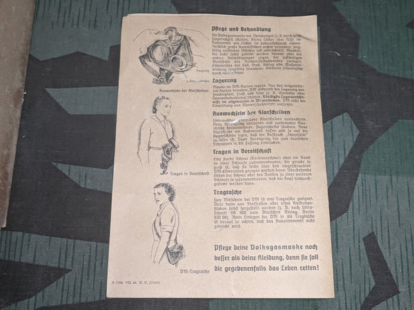 Original VM40 Volksgasmaske Luftschutz