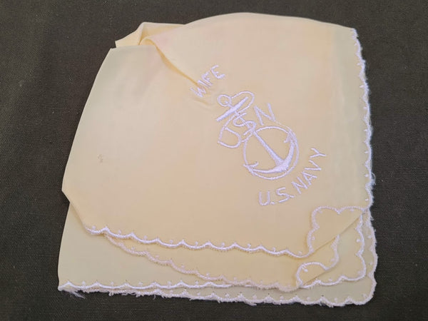 Lot of 4 USN Navy Wife Hankies