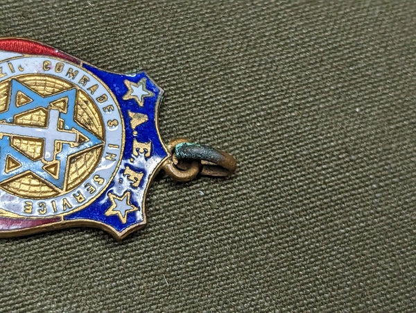 AEF Comrades in Service WWI Veterans Association Charm (folded into the American Legion)