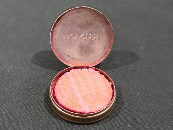 Pond's Metal Make-up Case with Rouge and Powder Puff