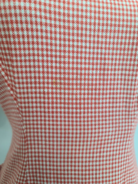 German Red and White Gingham Dress <br> (B-34" W-26" H-36")