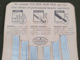Sta-Rite White Nurse Hair Bobby Pins on Card