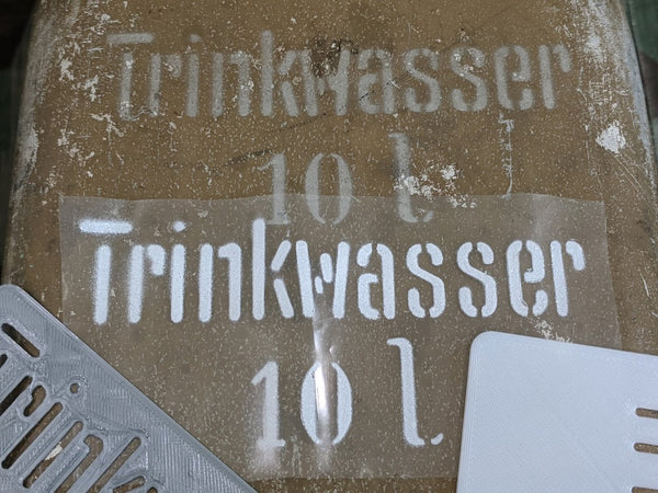 10L Trinkwasser Stencil Hard Plastic