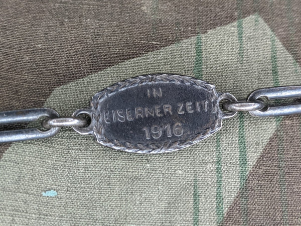 1916 German Iron Times Watch Fob