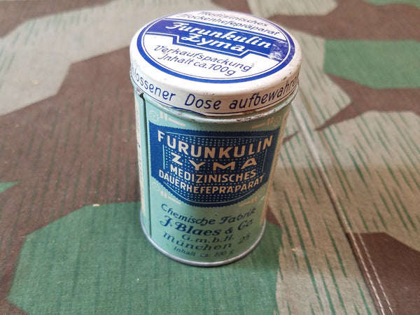 WWII-era Furunkulin Zyma Medical Dry Yeast Container (Drink Mix)