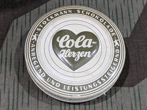 WWII-era German Cola Herzen Chocolate Tin