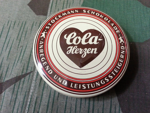 WWII-era German Cola Herzen Chocolate Tin