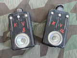 Vintage Post-WWII German Daimon Flashlight with Colored Lenses