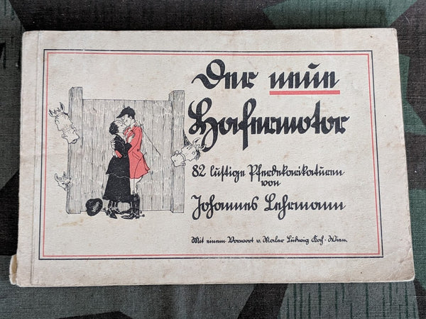 WWII-era German Der Neue Hafermotor Horse Cartoons 1938 Book