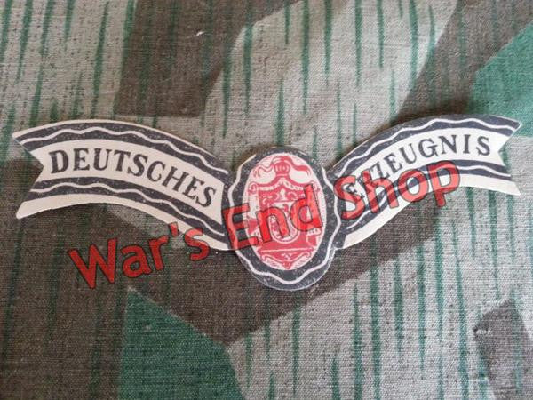 WWII-era German Deutsche Erzeugnis Bottle Neck Label