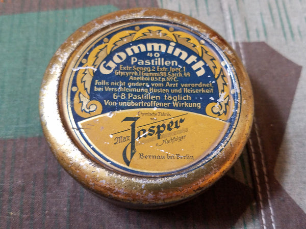 WWII-era German Gomminth Pill Tin for Cough and Fever
