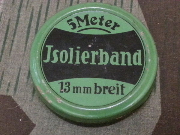 WWII-era German Isolierband Electrical Tape Tin 5 Meter Empty