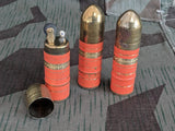 WWII-era German Orange Bullet Shaped Lighter Art Deco