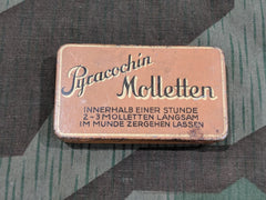 WWII-era German Pyracochin Molletten Pill Tin