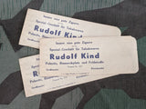 WWII-era German Rudolf Kind Cigar Paper Bag (Set of 3)
