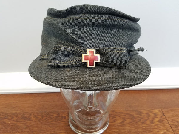 WWII American Red Cross ARC Winter Service Hat Uniform Cap