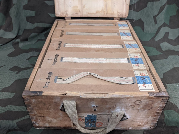 Wood 8mm Ammo Crate with 5 Cardboard Sleeves
