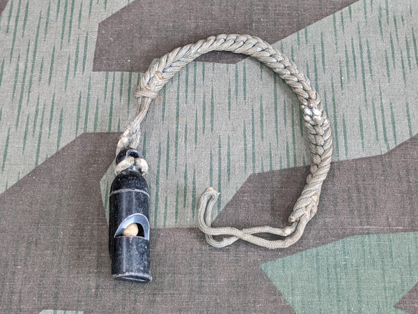 WWII German Army NCO's Whistle and Lanyard