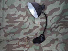 Original Wehrmacht German Desk Lamp Panzer Gray Working