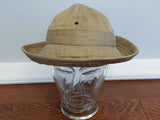 WWII Tan WAAC WAC Women's Daisy Mae Summer Uniform Hat (Size 21 1/2)