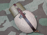 WWII German Red Enamel Canteen w/ Green Painted Cup RFI 1943 Unissued