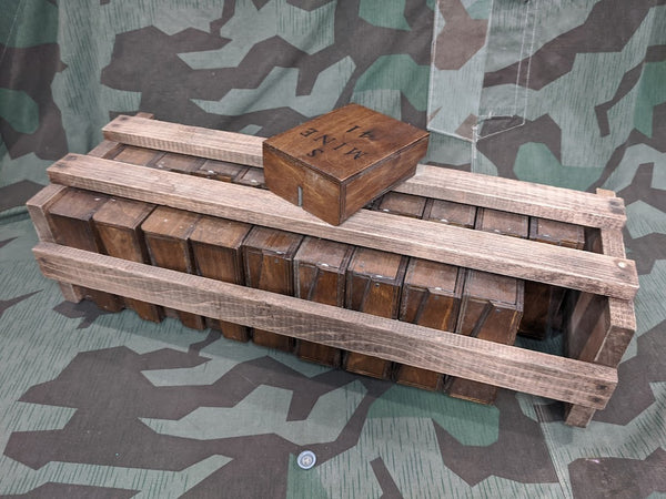 20 Wooden Schu-mine 42 Reproductions in Carrying Crate