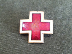 WWII American Red Cross Enamel Pin (for Women's Uniform Hats)