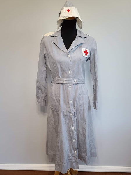 WWII American Red Cross Gray Lady Women's Uniform Dress & Hat