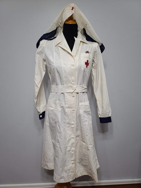 WWII American Red Cross Production Corps Uniform Dress and Veil
