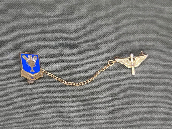 WWII Army Air Corps Technical Training Command Sweetheart Chain Pin