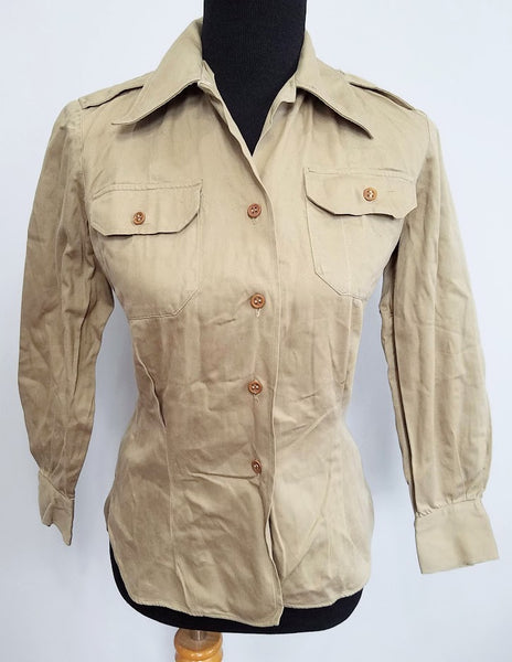 WWII Army Nurse WAC Women's Tropical Field Shirt Uniform 12S