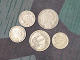 WWII French Francs Coins (Set of 5) 1934/1938/1940/1941