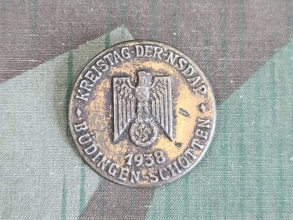 WWII German 1938 Kreistag der NSDAP 1938 Büdingen-Schotten Tinnie