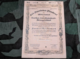 WWII German 1940 Bond for 100 Reichsmarks