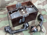 WWII German 1944 Working FF33 Field Phone Panzer Gray