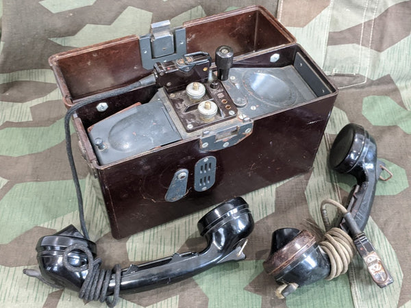 WWII German 1944 Working FF33 Field Phone Panzer Gray