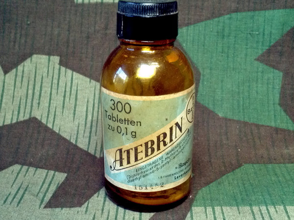 WWII German Atebrin Anti-Malaria Medication Bottle