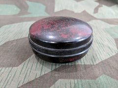 Vintage German Brown-Red Bakelite Round Container