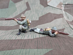 WWII German Elastolin Composition Toy Soldier Figures (Set of 2)