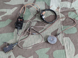WWII German FF33 Throat Microphone Headset AS-IS