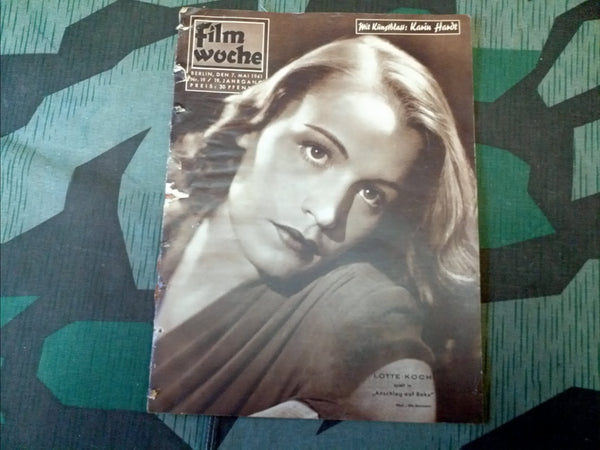 WWII German Film Woche Magazine Lotte Koch cover